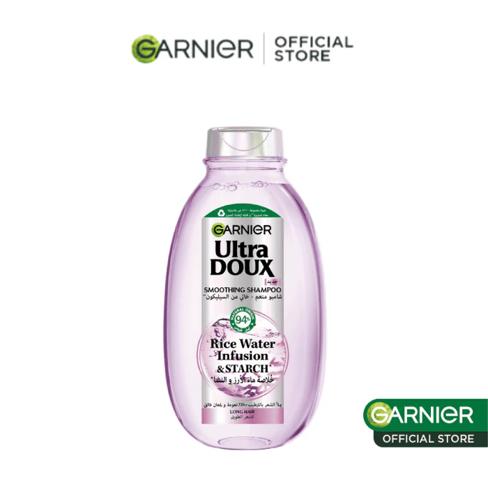 Garnier Ultra Doux Rice Water Shampoo with Rice Water & Starch Infusion 400ml