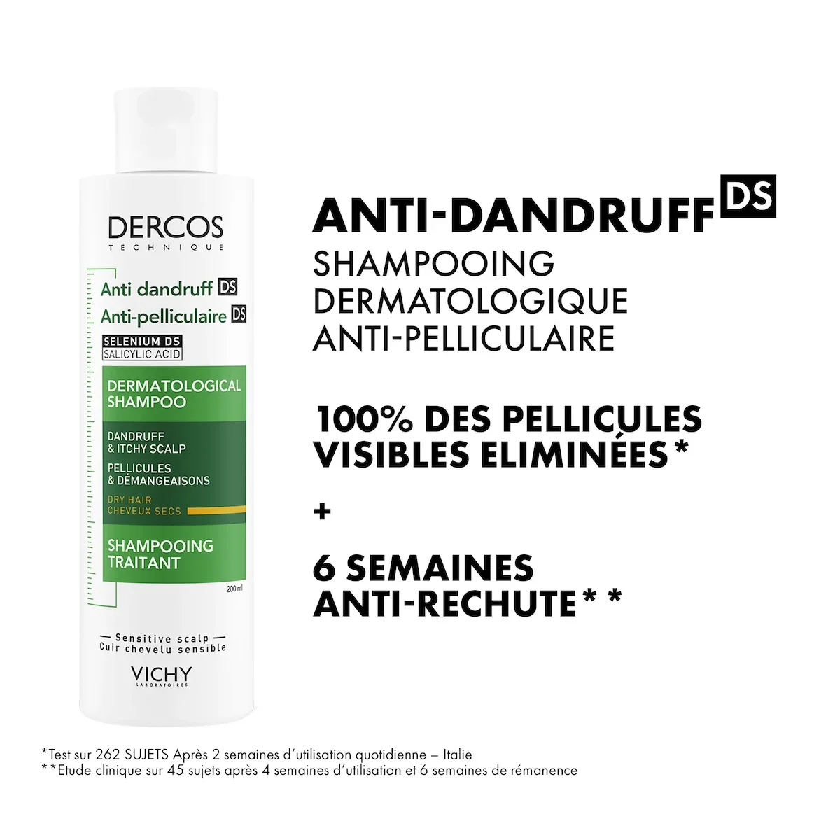 Vichy Dercos anti-dandruff shampoo for dry hair 200ml - Image 3